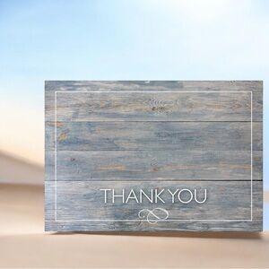 NEW Great Papers! 50ct Boxed Thank You Cards Gray Driftwood